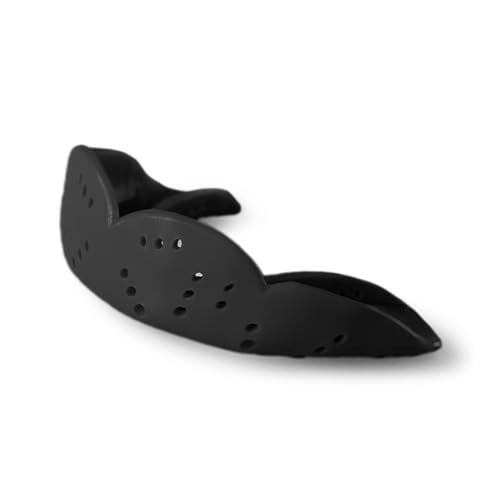 SISU Aero Small Mouthguard, Charcoal Black - 1.6mm Thin - Custom-Molded Fit - Slim Design - Remoldable Up to 20 Times - for Team Sports - Non Toxic - Image 1
