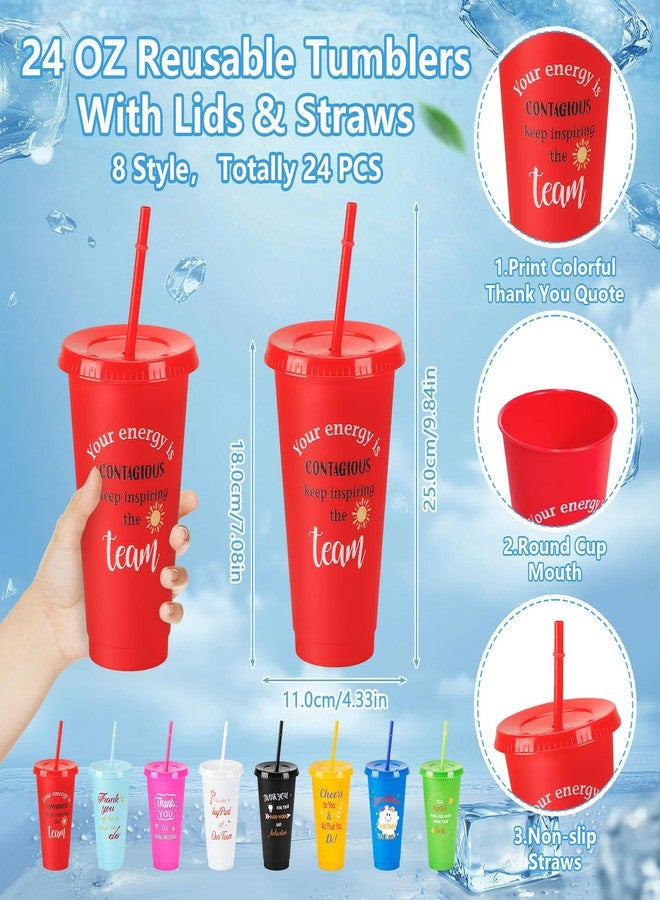 Winocbxt 144pcs/24 Set Employee Appriciation Gifts with Reusable Tumbler Inspirational Notepads Pen Mobile Phone Stand,Team Thank You Bulk Christmas Gift for Coworker Staff Nurse Volunteer (Employee Colorful) - Image 2