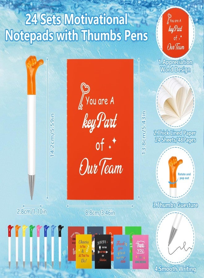 Winocbxt 144pcs/24 Set Employee Appriciation Gifts with Reusable Tumbler Inspirational Notepads Pen Mobile Phone Stand,Team Thank You Bulk Christmas Gift for Coworker Staff Nurse Volunteer (Employee Colorful) - Image 3