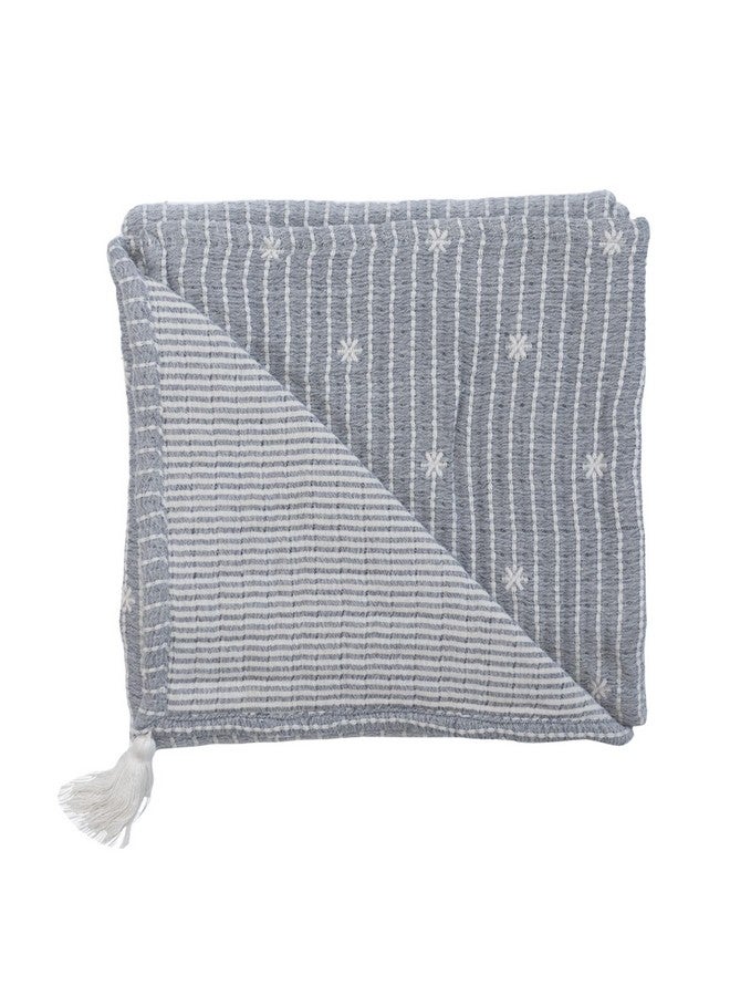 Crane Baby Starlight Luxe Blanket, Soft Cotton Nursery and Stroller Blanket, 100% Cotton, 36" x 36" - Image 1