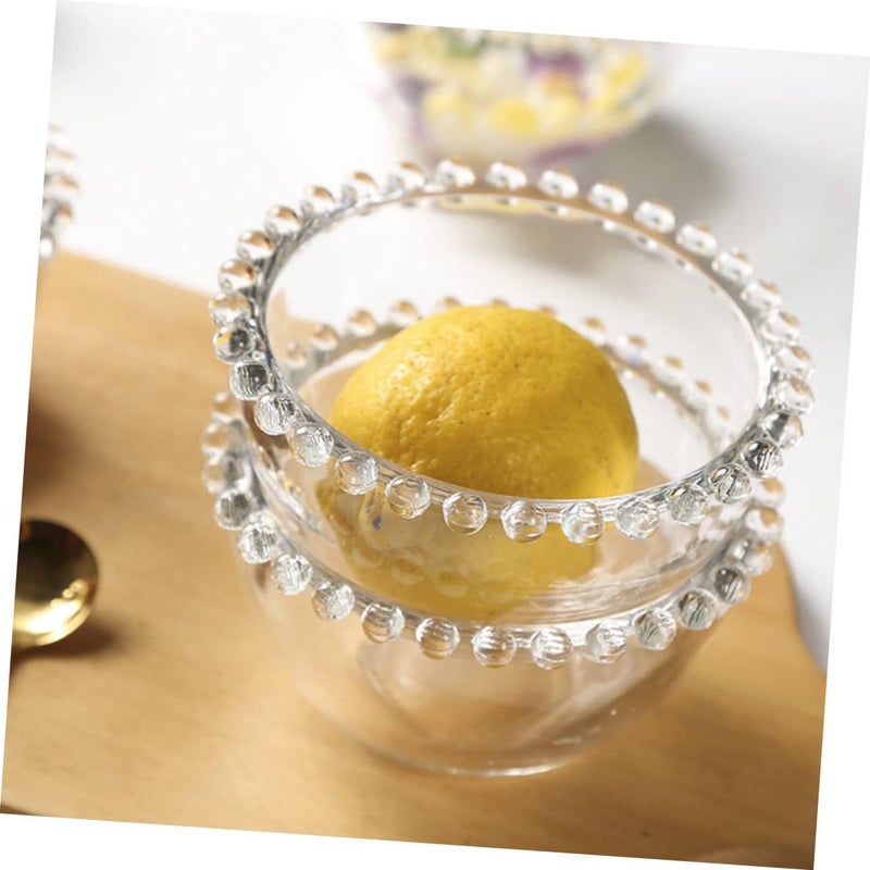 Glass Pearl Bowl Medium Multipurpose Serving Plate for Dessert Salad Fruit - Image 5