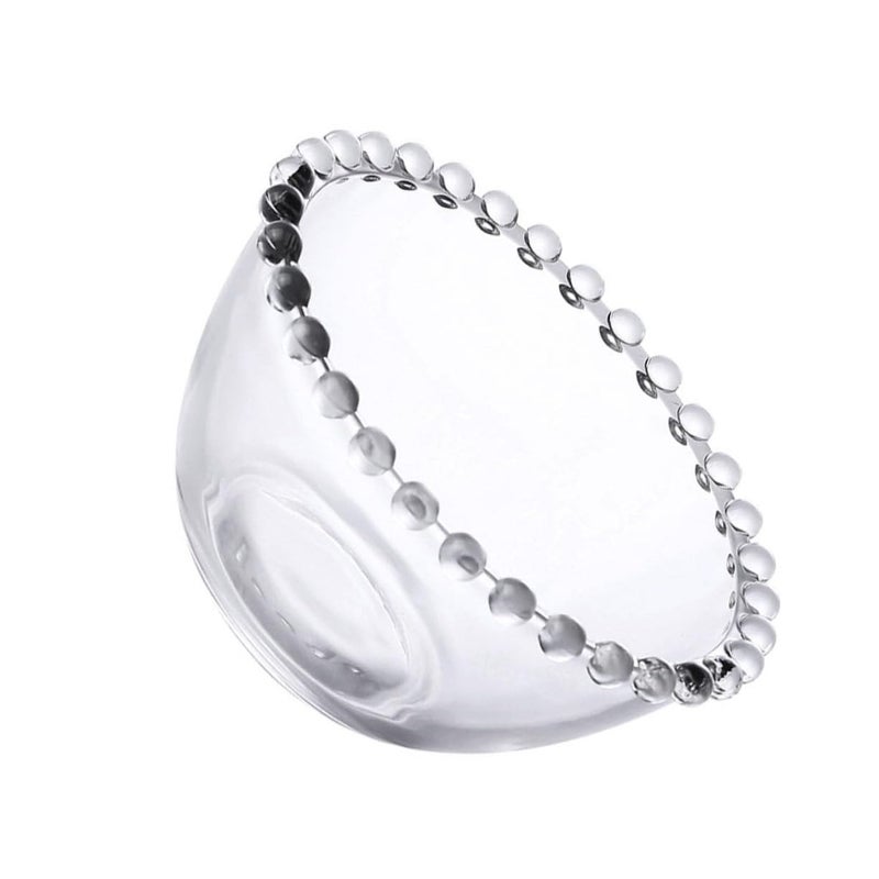 Glass Pearl Bowl Medium Multipurpose Serving Plate for Dessert Salad Fruit - Image 2