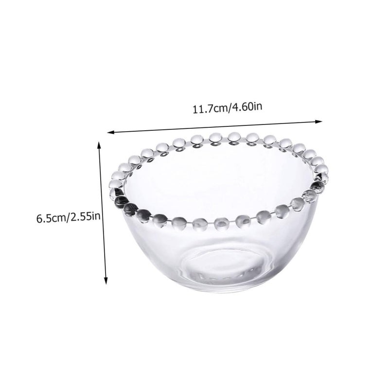 Glass Pearl Bowl Medium Multipurpose Serving Plate for Dessert Salad Fruit - Image 3