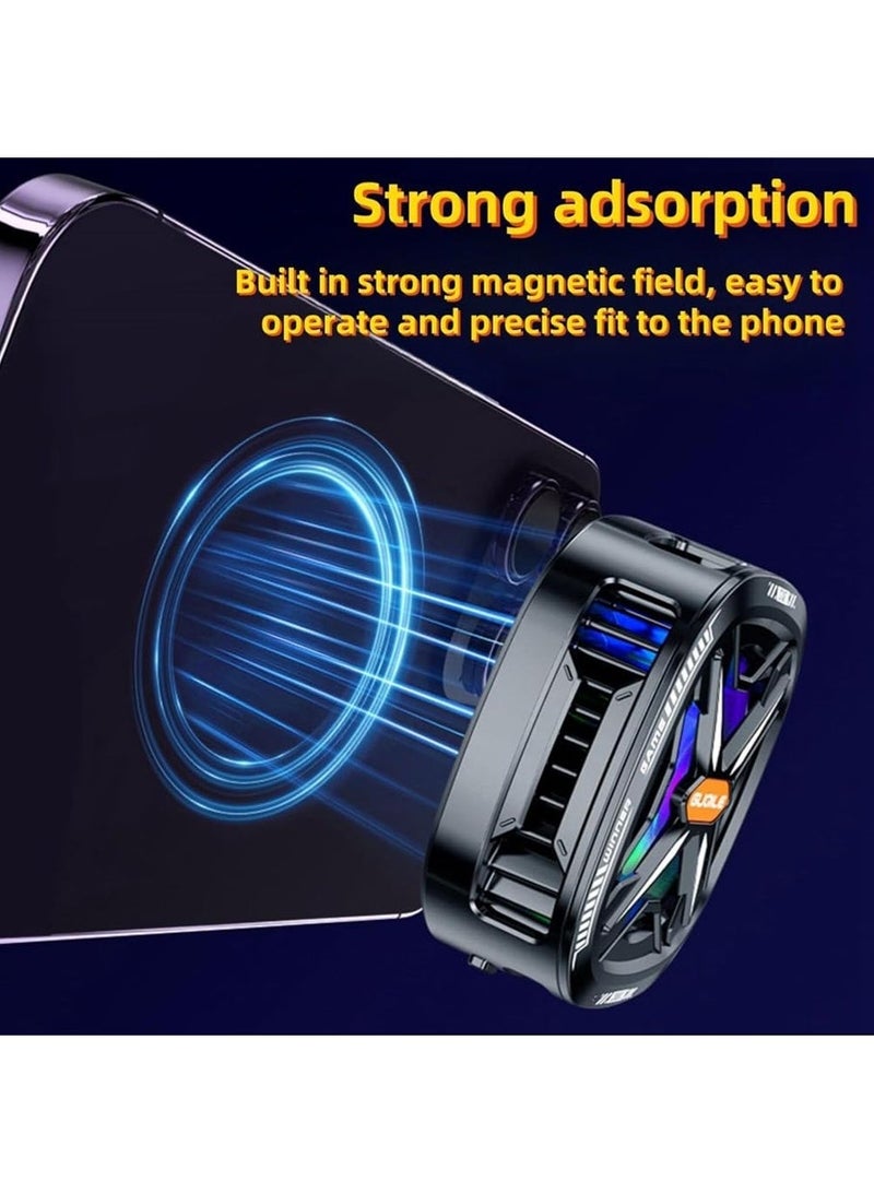 Guqile Magnetic & Clip-On Phone Cooler, Semiconductor Refrigeration Mobile Phone Radiator with RGB Light, Fast Cooling Fan for Gaming and Live Streaming - Image 3