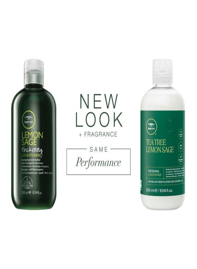 Tea Tree Lemon Sage Thickening Conditioner, Builds Body + Boosts Volume, For Fine Hair, 10.14 fl. oz. - Image 2