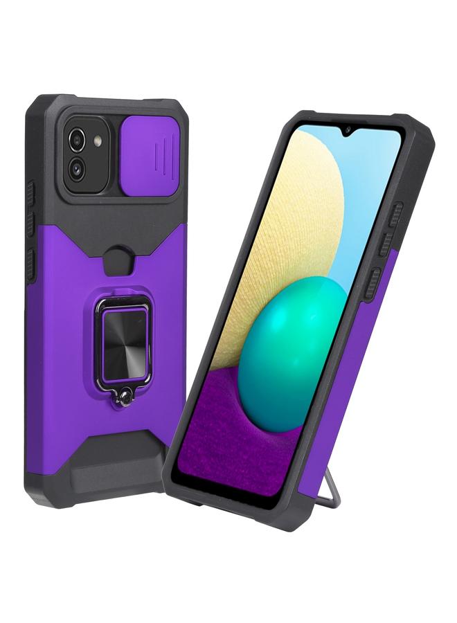S-TOP Case For Samsung Galaxy A03 Sliding Camera Cover Design PC + TPU Shockproof Phone Case - Image 1