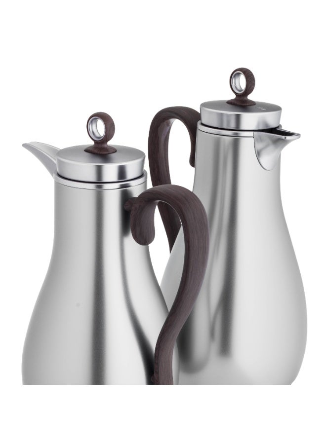 ALASKA Thermos Set for Tea and Coffee with an Elegant Design in Matte Silver - Image 3