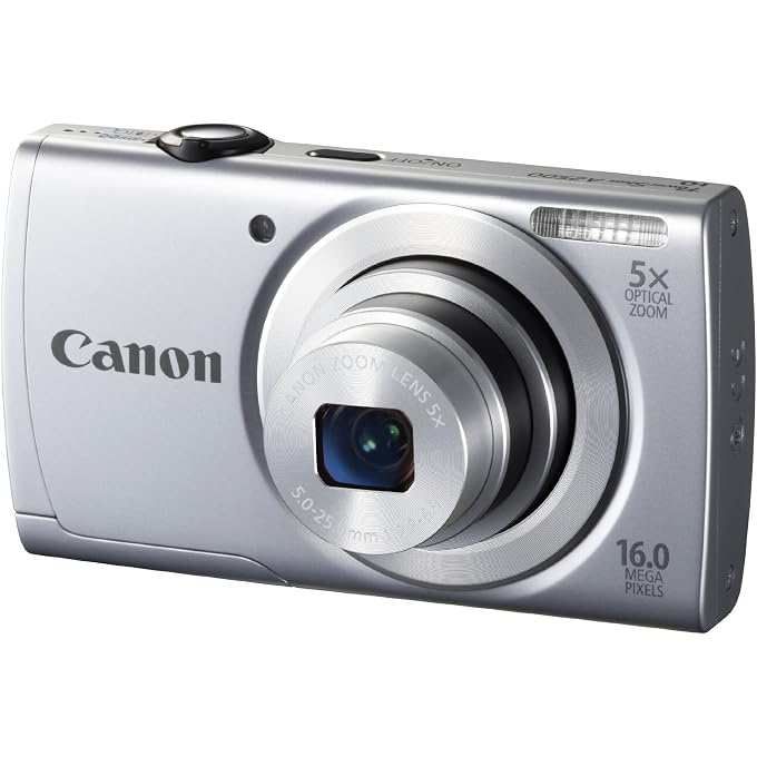 كانون كاميرا PowerShot A2500 الرقمية بدقة 16 ميجابكسل مع تقريب بصري مثبت للصورة 5x وشاشة LCD مقاس 2.7 بوصة (فضية) (طراز قديم) - Image 4