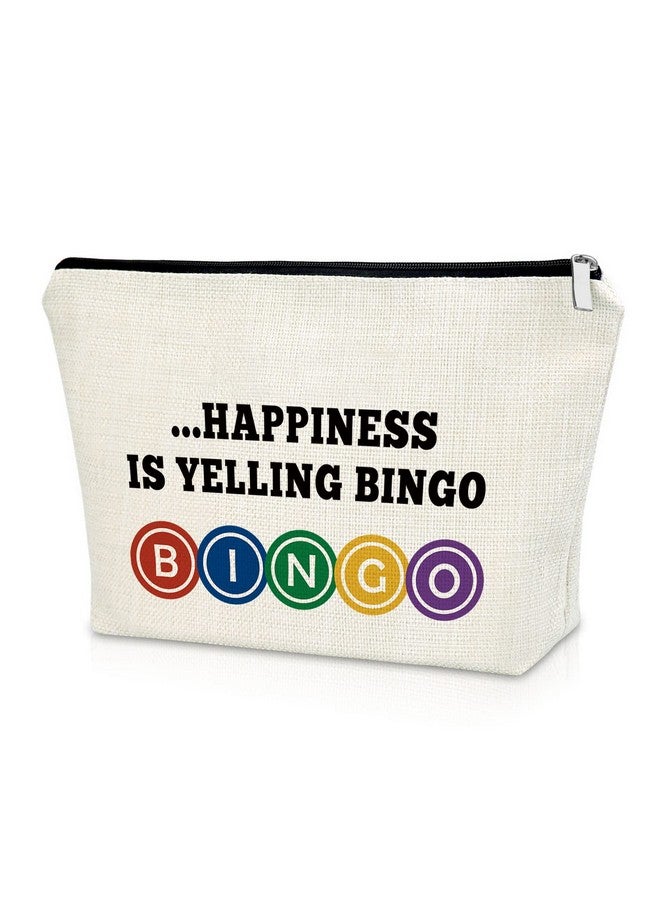 Sazuwu Bingo Lover Gift Bingo Game Gift For Women Makeup Bag Birthday Gifts For Bingo Player Bingo Gambler Gift Cosmetic Bag Lucky Bingo Gifts For Her Cosmetic Travel Pouch  - Image 1