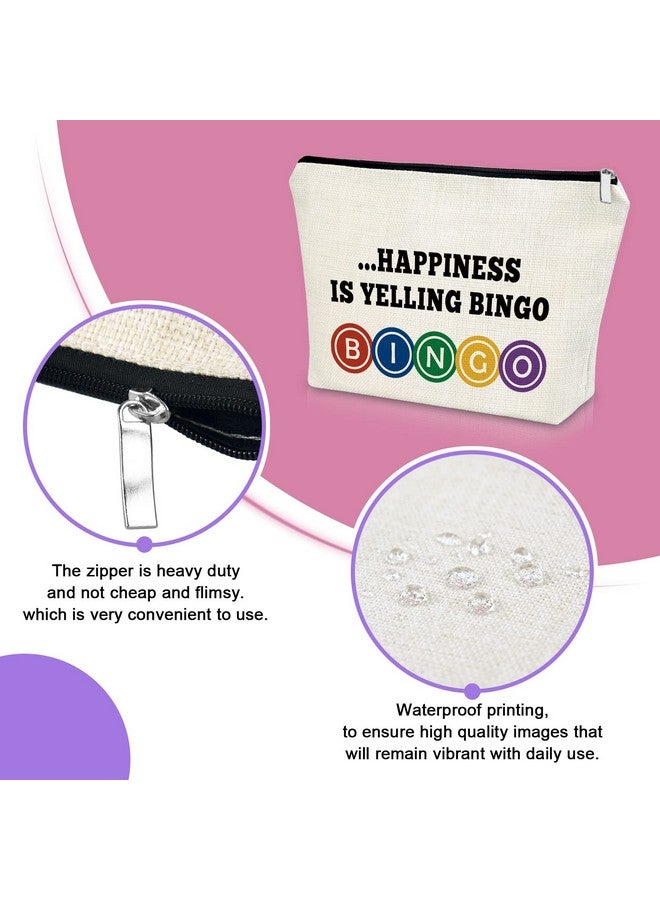 Sazuwu Bingo Lover Gift Bingo Game Gift For Women Makeup Bag Birthday Gifts For Bingo Player Bingo Gambler Gift Cosmetic Bag Lucky Bingo Gifts For Her Cosmetic Travel Pouch  - Image 4