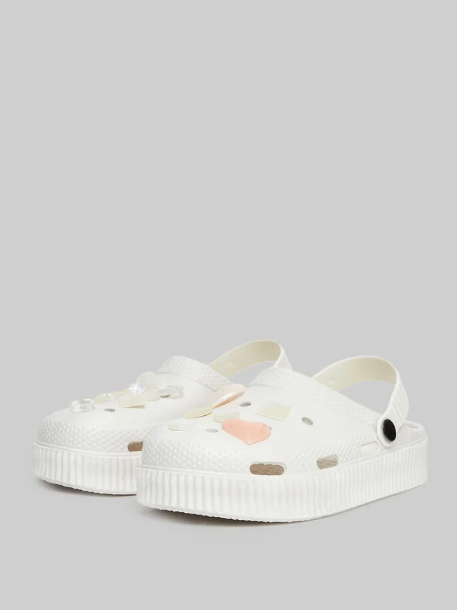 Styli Styli Cut-Out Detail Mules with Charms