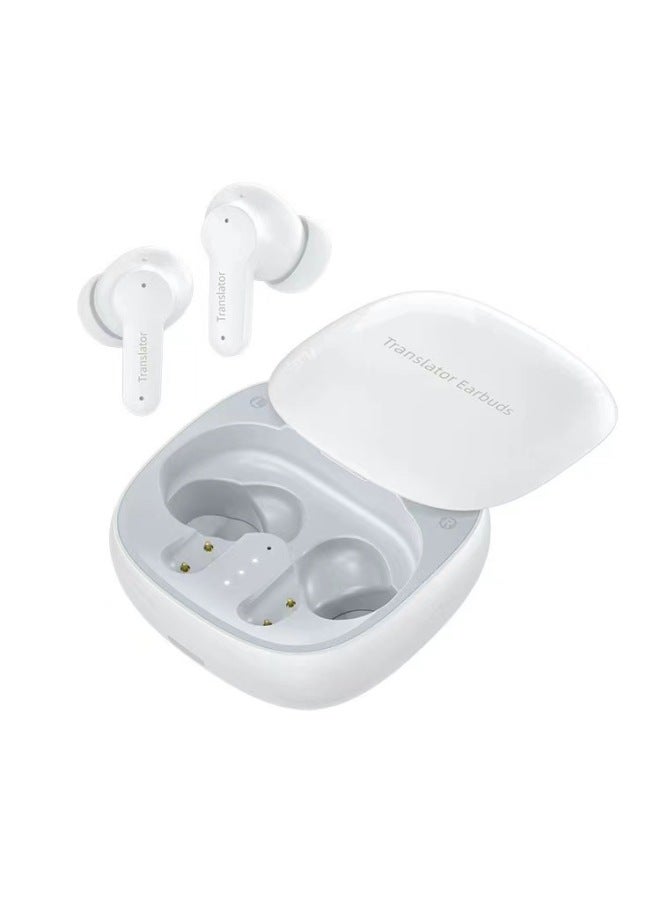 M3 Bluetooth Smart Translator Oral English Learning Multi-language Simultaneous Interpretation Translation Headset-Color:White  - Image 3