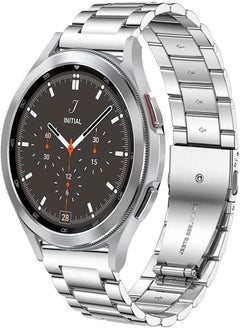 DEALELE DEALELE Bands Compatible with Samsung Galaxy Watch 7 / FE / 6/6 Classic / 5/5 Pro / 4/4 Classic/Galaxy 3 41mm, 20mm Stainless Steel Metal Replacement Strap for Women Men 