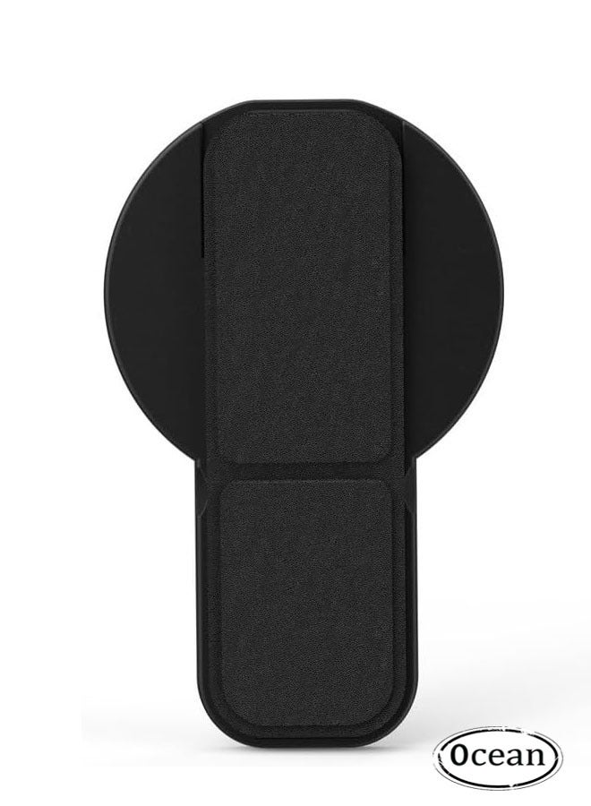 أوشن MagSafe المغناطيسي الجلد القابل للطي الهاتف الوقوف, حلقة سطح المكتب كسل الوقوف, متوافق مع ماج آمنة حلقة الأصابع, حلقة حامل الهاتف حزام, مغناطيس مع الأسود الوقوف - Image 1