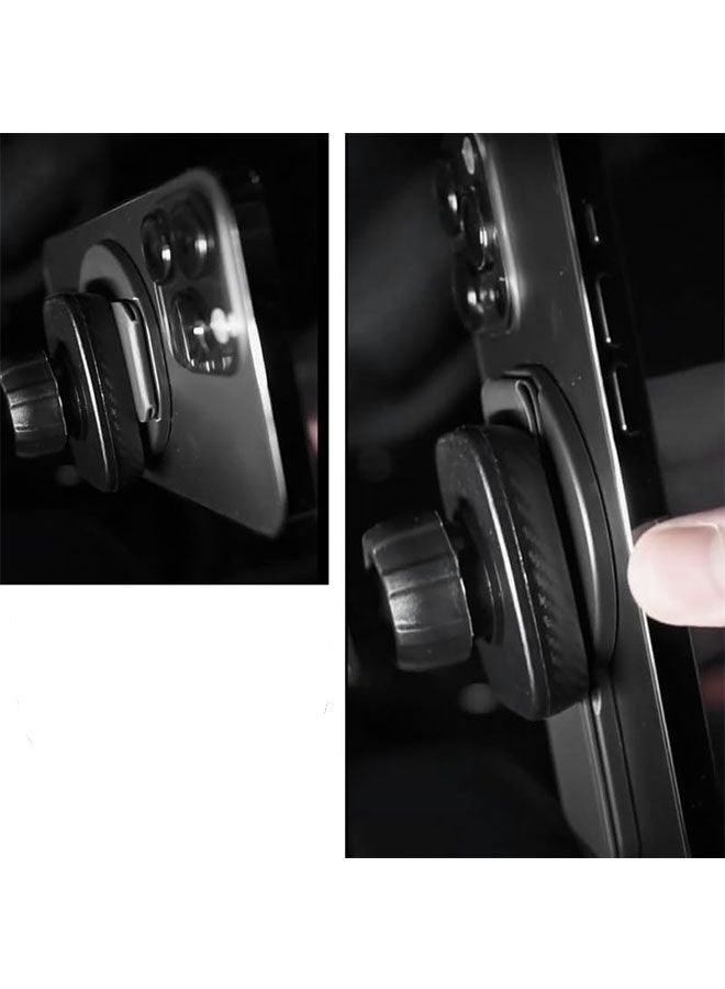 أوشن MagSafe المغناطيسي الجلد القابل للطي الهاتف الوقوف, حلقة سطح المكتب كسل الوقوف, متوافق مع ماج آمنة حلقة الأصابع, حلقة حامل الهاتف حزام, مغناطيس مع الأسود الوقوف - Image 3