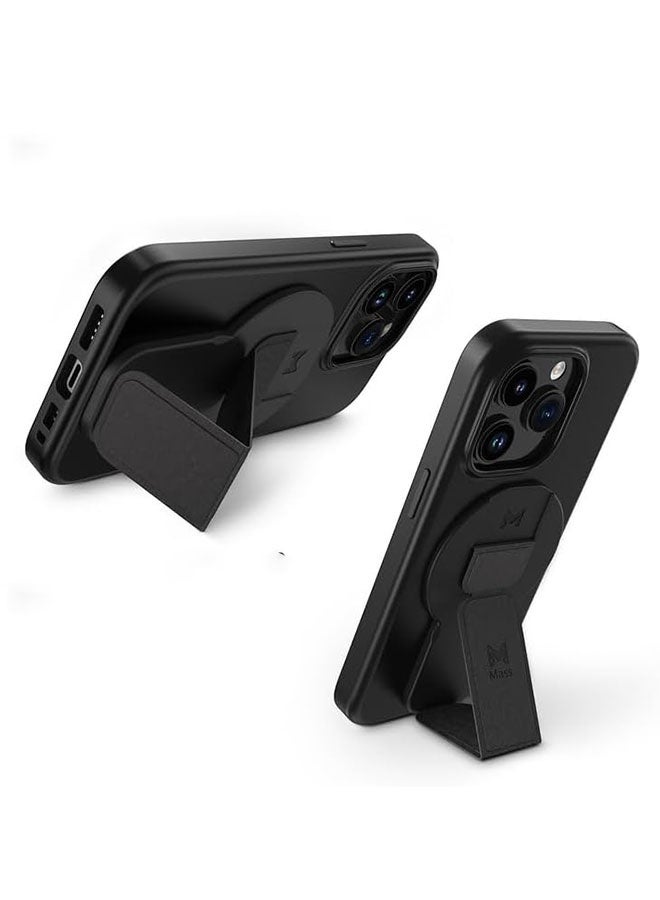 أوشن MagSafe المغناطيسي الجلد القابل للطي الهاتف الوقوف, حلقة سطح المكتب كسل الوقوف, متوافق مع ماج آمنة حلقة الأصابع, حلقة حامل الهاتف حزام, مغناطيس مع الأسود الوقوف - Image 2