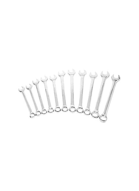 Performance Tool W1061 11 Piece Sae Combination Wrench Set With Case | Premium Mirror Polished Chrome Vanadium Steel