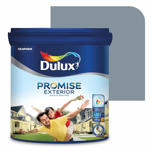 Dulux Promise Exterior Emulsion Paint (1L, Smoke Grey/Denim Drift)Ideal for exterior wall paint, smooth finish, anti-peel & anti-crack, perfect for dry to moderate climates, 3-year warranty - Image 1