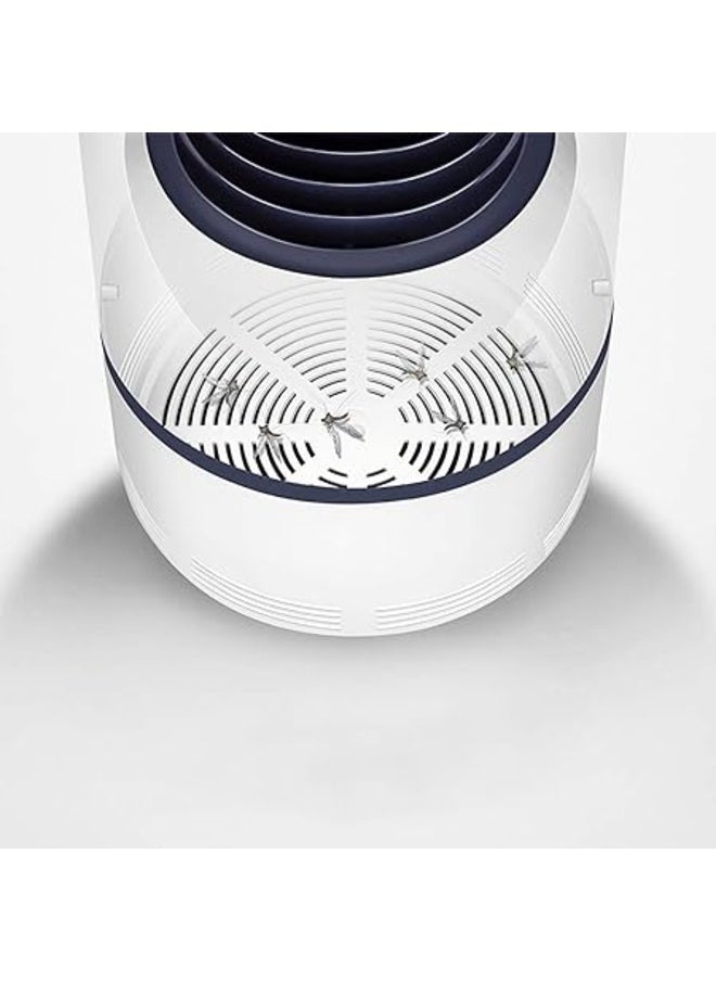 Kimaya Electric Indoor Mosquito Trap USB Power Insect Mosquito Killer UV Light LED Mosquito Lamp Non-Toxic No Zapper Suction Fan Small White  - Image 4
