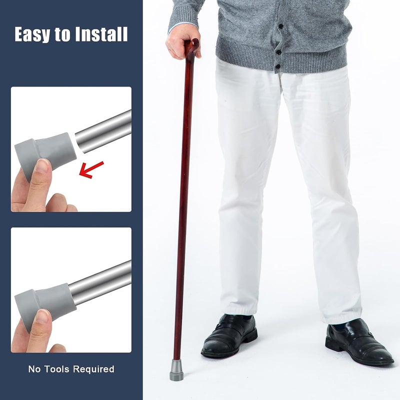 أطراف العكازات، 8 قطع، 7/8 بوصة، ترقية إكسسوارات العكازات المطاطية الثقيلة، أطراف العكازات المطاطية البديلة - Image 4