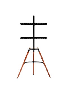 FlashHawk Height Adjustable Floor TV Stand for 32-65 inch Screens,Corner TV Stand Mount with Wood Legs for Bedroom, Living Room, Studio  - Image 1