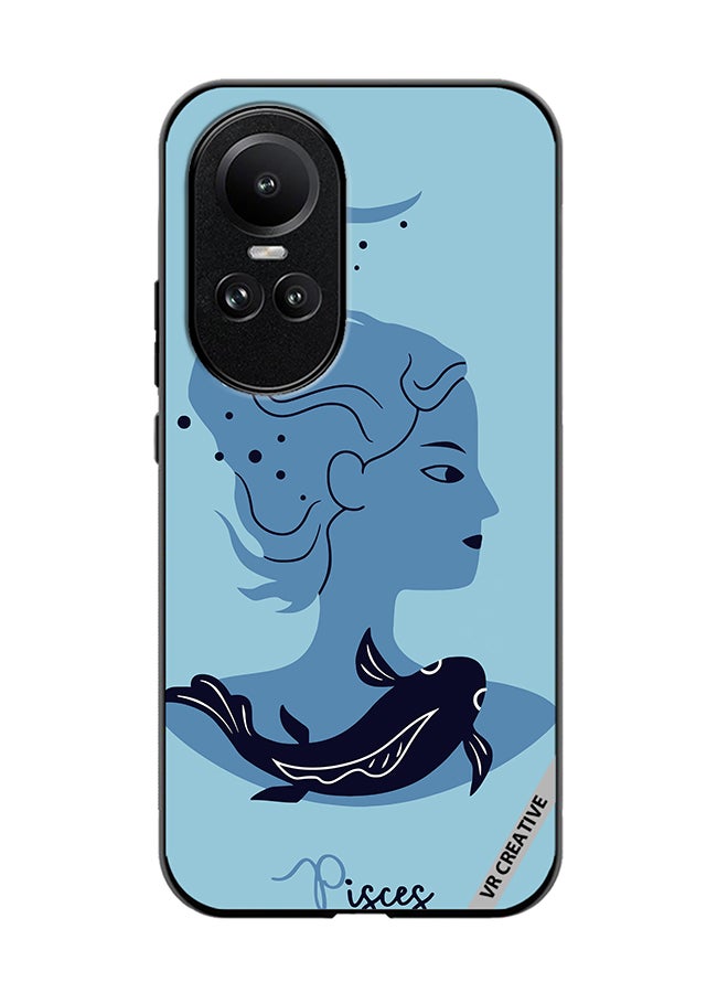 VR CREATIVE Protective Case Cover For Oppo Reno 10 Pro Pisces Zodiac Sign 2 Design Multicolour - Image 1