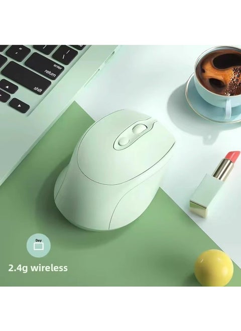 Wireless Bluetooth Mouse Laptop Universal Rechargeable Dual-Mode Mute Girl Office Mouse Silent Unlimited-Specifications:Lake Green [2.4g Wireless Version] Rechargeable Model ✅ Silent Button ★ Free Mouse Pad