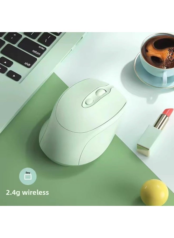 Generic - Wireless Bluetooth Mouse Laptop Universal Rechargeable Dual-Mode Mute Girl Office Mouse Silent Unlimited-Specifications:Lake Green [2.4g Wireless Version] Rechargeable Model ✅ Silent Button ★ Free Mouse Pad - Image 1