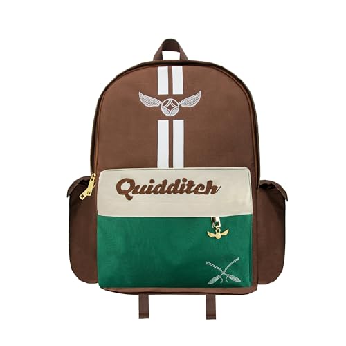 Cinereplicas Harry Potter Quidditch Backpack with Side and Front Pockets 38 33 10cm Official License - Image 1
