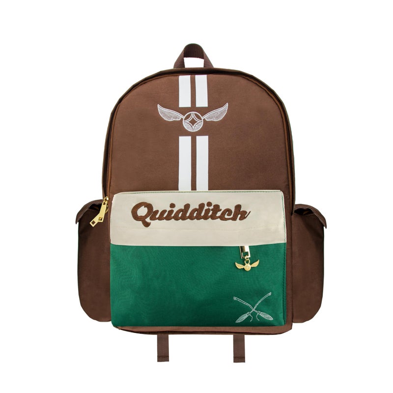 Cinereplicas Harry Potter Quidditch Backpack with Side and Front Pockets 38 33 10cm Official License - Image 2