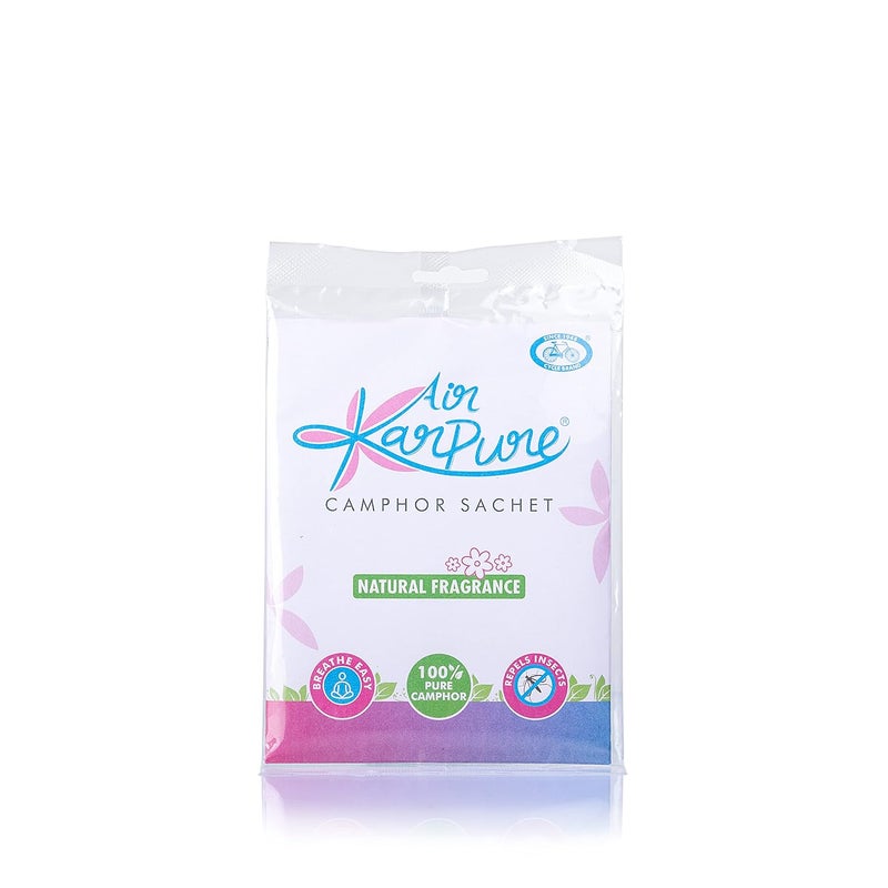 CYCLE Karpure Camphor Sachet, Pack Of 4 - Room, Car and Air Freshener - Image 5
