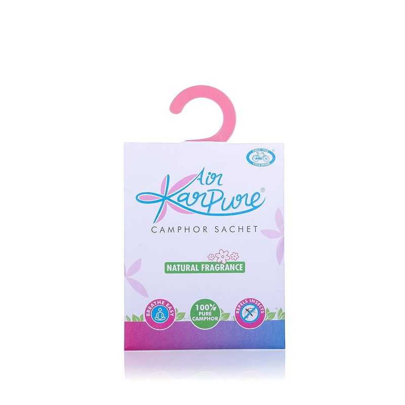CYCLE Karpure Camphor Sachet, Pack Of 4 - Room, Car and Air Freshener - Image 4