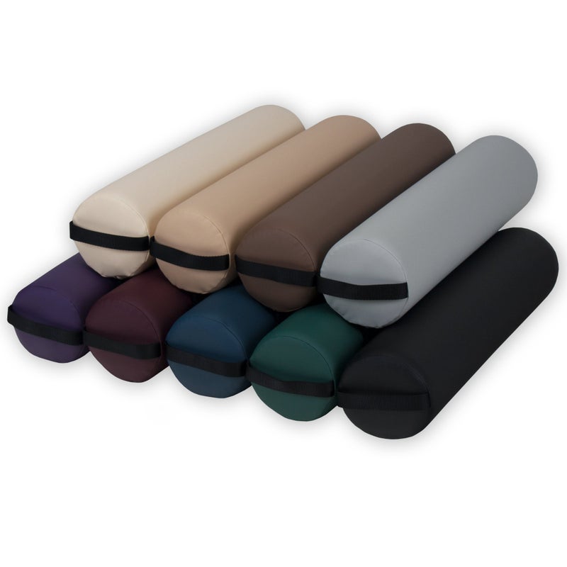 EARTHLITE Massage Bolster Pillow Full Round – Durable, Easy to clean 100% PU Upholstery incl. Strap Handle/Professional Quality CFC-FREE/Back Pain Relief, Black - Image 4