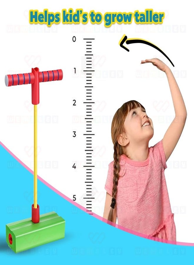 TECH LOGO ELECTRONICS لعبة القفز للأطفال - لعبة قفز آمنة وممتعة للعب في الأماكن المغلقة والمفتوحة، تتحمل وزنًا يصل إلى 113 كيلوغرامًا، مثالية للأطفال الصغار والأطفال من سن 3 سنوات فما فوق - ألوان متعددة - Image 2