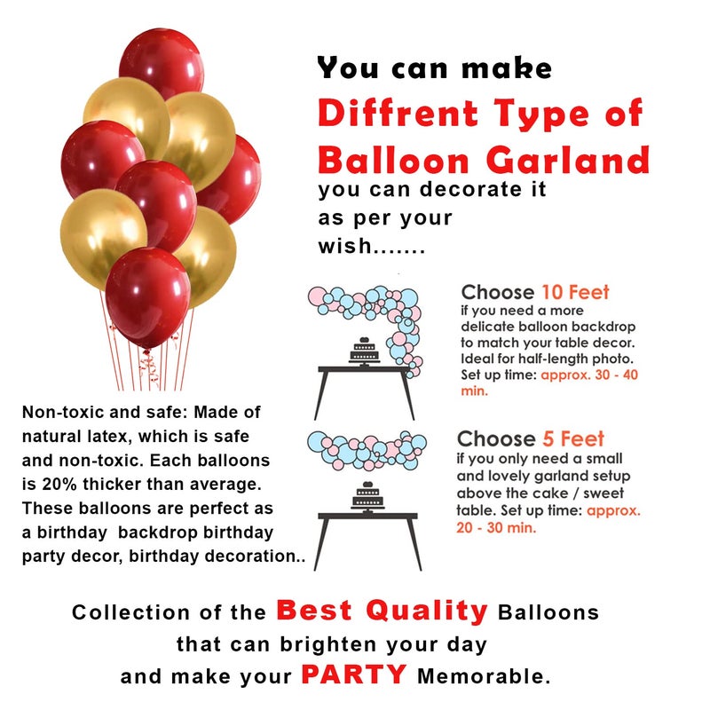 Party Propz بالونات قلب حمراء لتزيين الحفلات - 44 قطعة عناصر تزيين ذكرى سعيدة، بالونات حمراء لتزيين عيد الميلاد، بالونات حب للتزيين، حديثي الزواج، اقتراح، تزيين ليلة موعد. - Image 3