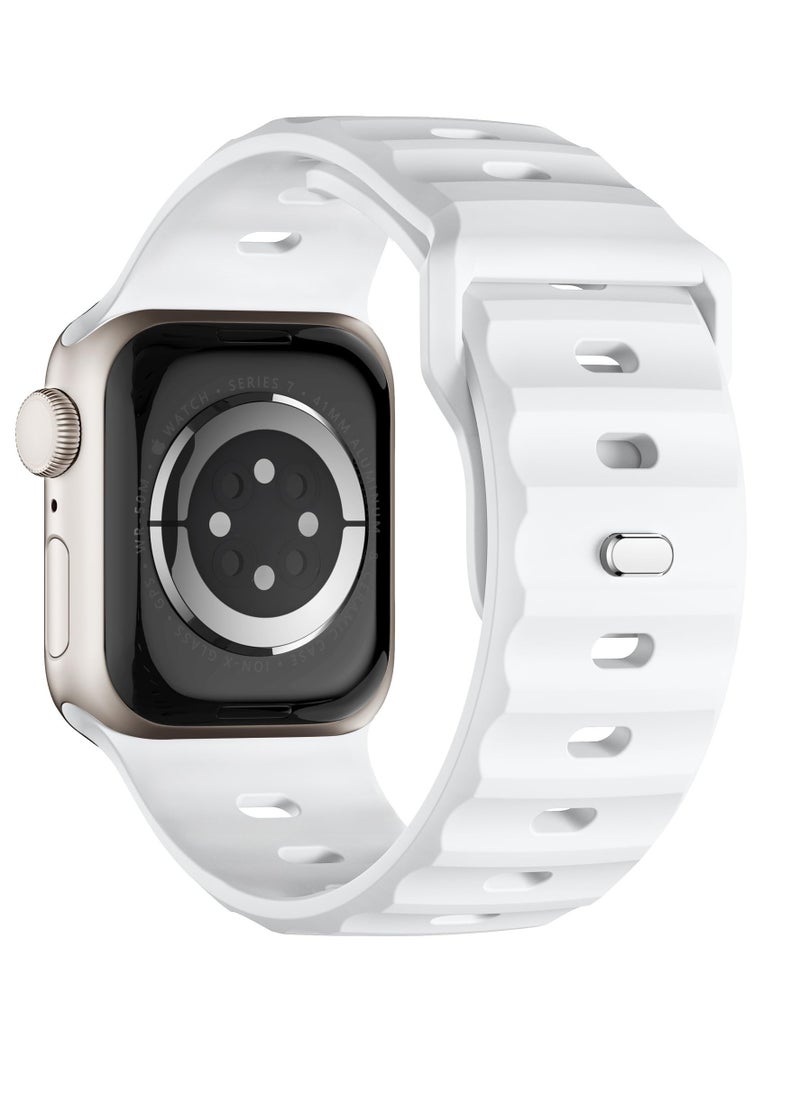 Generic - Sport Bands Compatible with Apple Watch Ultra 2/Ultra Band 49mm 45mm 44mm 42mm for Men, Soft Silicone Wristbands Waterproof Replacement Strap for iWatch Series 9 8 7 6 5 4 3 2 1 SE SE2 - Image 1