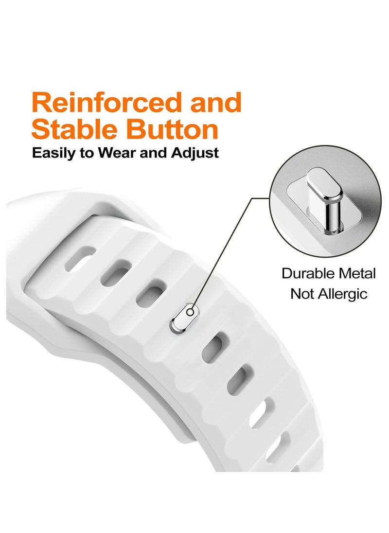 Generic - Sport Bands Compatible with Apple Watch Ultra 2/Ultra Band 49mm 45mm 44mm 42mm for Men, Soft Silicone Wristbands Waterproof Replacement Strap for iWatch Series 9 8 7 6 5 4 3 2 1 SE SE2 - Image 1