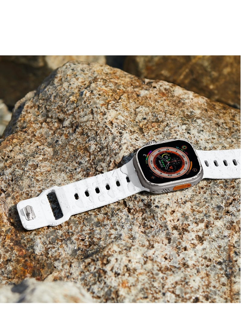 Generic - Sport Bands Compatible with Apple Watch Ultra 2/Ultra Band 49mm 45mm 44mm 42mm for Men, Soft Silicone Wristbands Waterproof Replacement Strap for iWatch Series 9 8 7 6 5 4 3 2 1 SE SE2 - Image 1