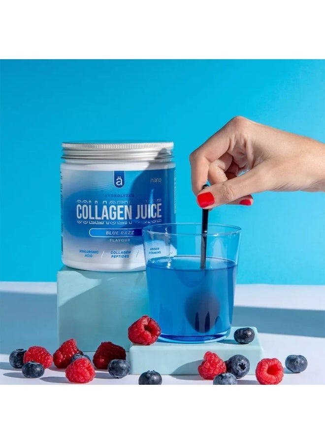 nano SUPPS Nanosupps Collagen Juice 300g / Blue Razz – Hydrolyzed Collagen Powder Drink, Refreshing Berry Flavor, Supports Skin, Hair, Nails & Joint Health, Easy-Mixing Collagen Supplement - Image 3
