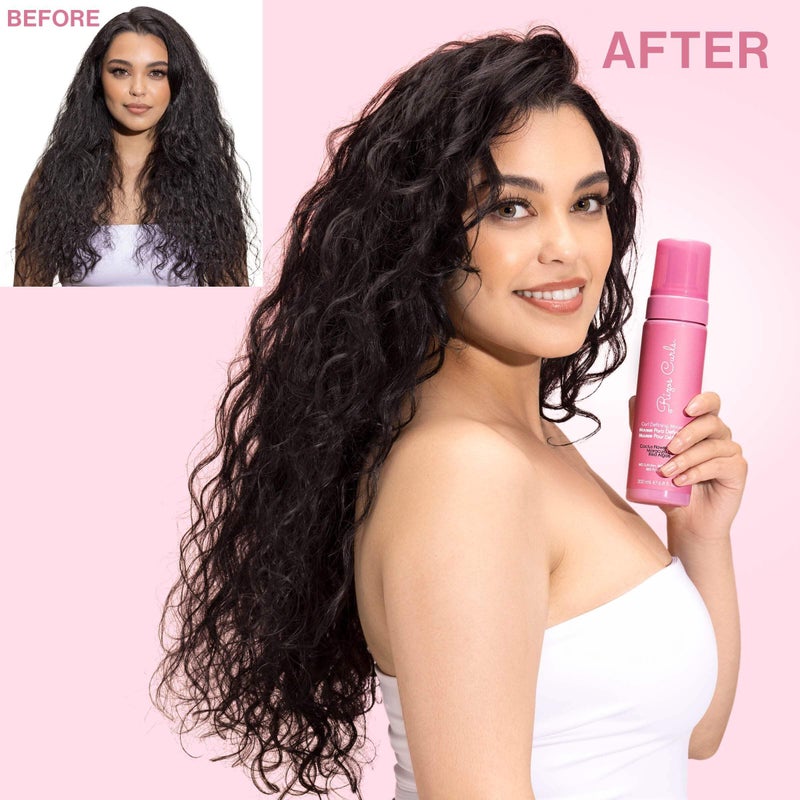 Rizos Curls موس تحديد تجاعيد ريزوس كيرلز، ترطيب وتحديد، تثبيت ناعم للحجم والتحديد، لمعان خالي من التجاعيد مع ماء جوز الهند، مستخلص زهرة الصبار وزيت بذور الماراكوجا، لجميع أنماط التجاعيد 2a - 4c، 6.8 أونصة - Image 5