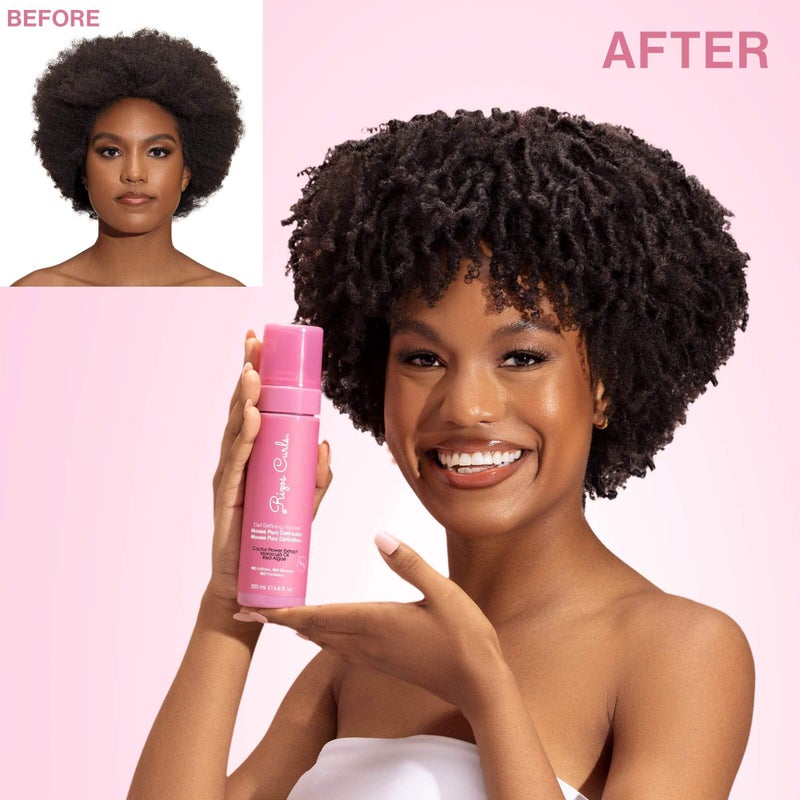 Rizos Curls موس تحديد تجاعيد ريزوس كيرلز، ترطيب وتحديد، تثبيت ناعم للحجم والتحديد، لمعان خالي من التجاعيد مع ماء جوز الهند، مستخلص زهرة الصبار وزيت بذور الماراكوجا، لجميع أنماط التجاعيد 2a - 4c، 6.8 أونصة - Image 4