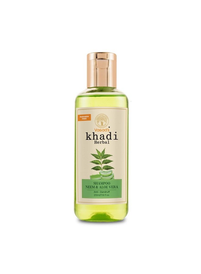 Vagad's Khadi Herbal Gramodaya Neem And Aloe Vera Shampoo, Hair Nourishment Hair Moisture, 210Ml - Image 1