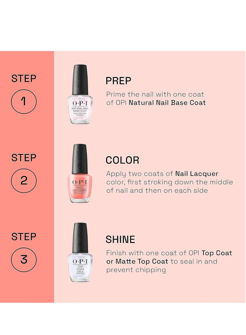 أو بي آي O.P.I طلاء أظافر 15 مل طلاء أظافر يدوم طويلاً ومقاوم للتشقق - Image 4