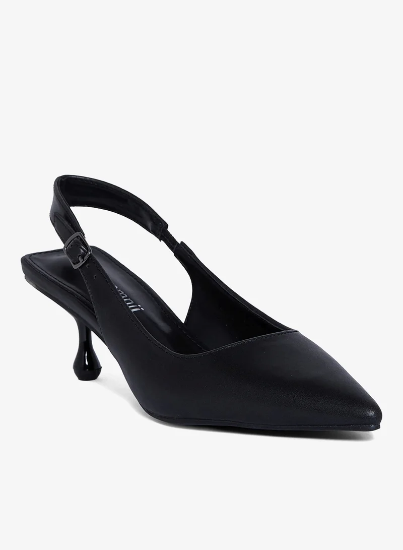 جيومني جيومني بغل الكعب المتوسط للنساء – كعب أنيق بدون ظهر للمكتب، للحفلات والملابس اليومية