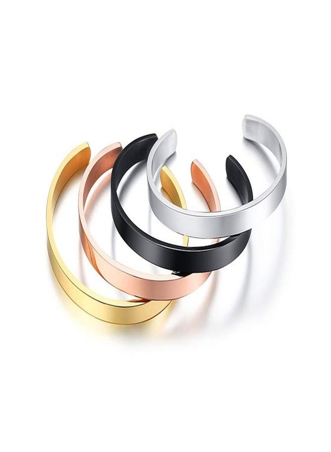Sunling Stainless Steel Religious WWJD Cuff Bracelet for Women Men Inspirational What Would Jesus Do Bracelet Bangle,Gold - Image 4