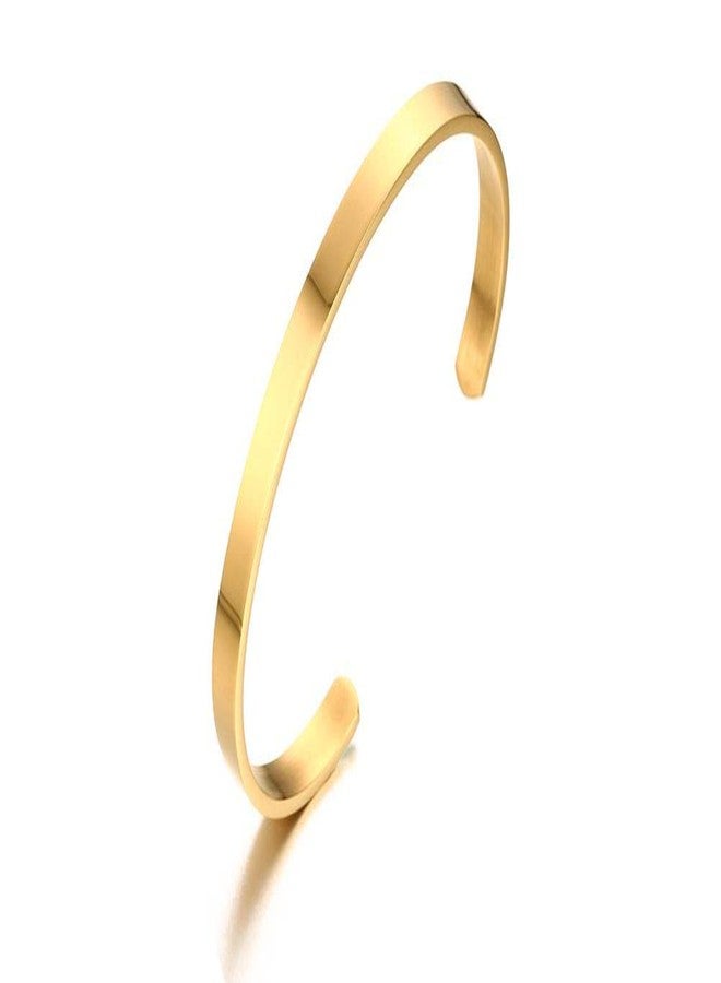 Sunling Stainless Steel Religious WWJD Cuff Bracelet for Women Men Inspirational What Would Jesus Do Bracelet Bangle,Gold - Image 3