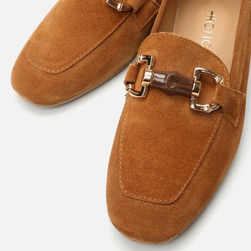 Hotiç 01AYH293560A340 GENUINE Leather Camel Women's Loafer