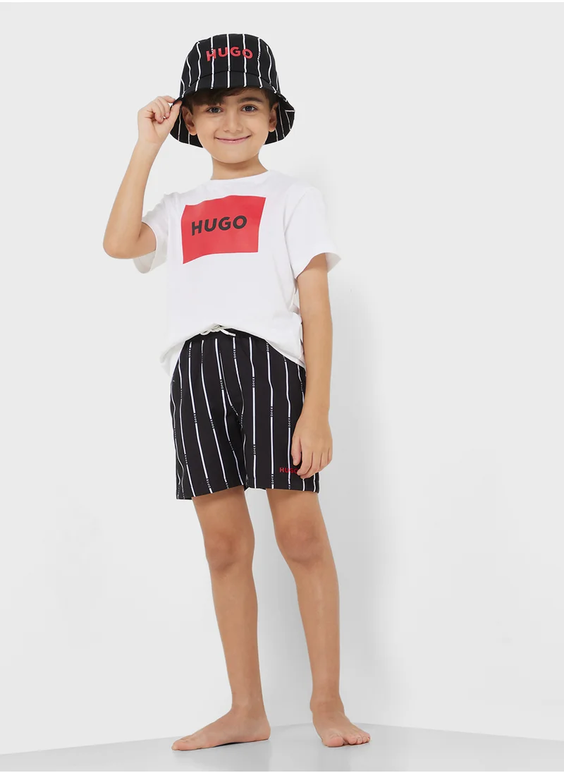 HUGO Kids Stripe Swim Shorts