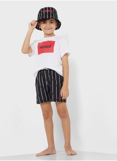 HUGO Kids Stripe Swim Shorts  - Image 2