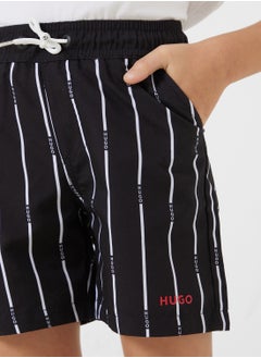 HUGO Kids Stripe Swim Shorts  - Image 4